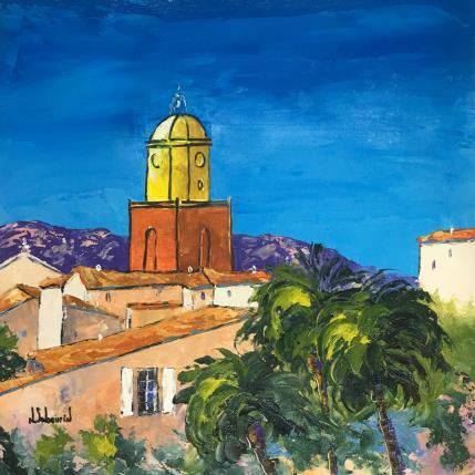 Peinture L'église de Saint-Tropez par Sabourin Nathalie | Tableau Figuratif Huile Icones Pop, Portraits