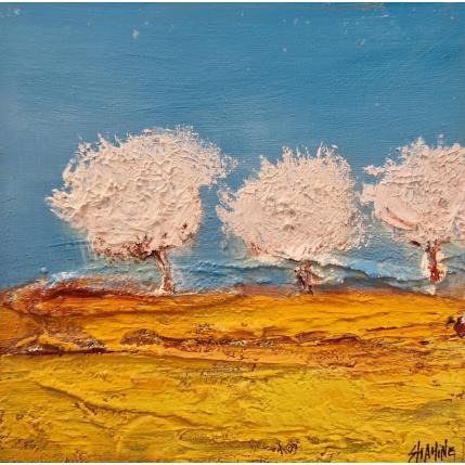 Peinture Champ jaune  par Shahine | Tableau Figuratif Huile icones Pop