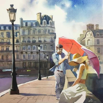 Peinture ST 01 par Khodakivskyi Vasily | Tableau Figuratif Aquarelle Urbain