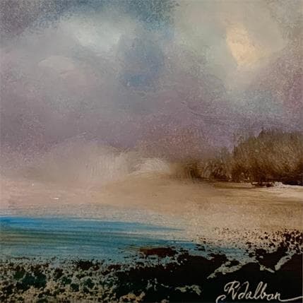 Peinture Comme dans un rêve par Dalban Rose | Tableau Art Singulier Huile Paysages