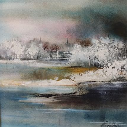 Peinture Hiver par Dalban Rose | Tableau Figuratif Huile Paysages