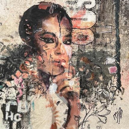 Painting Dare by Bergeron Marie-Josée | Painting Figurative Acrylic, Gluing, Oil Life style, Portrait