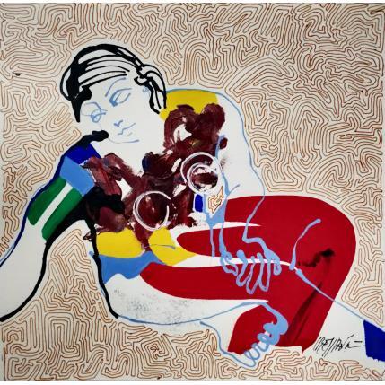 Gemälde 4450 von Cressanne | Gemälde Art brut Acryl Akt, Pop-Ikonen