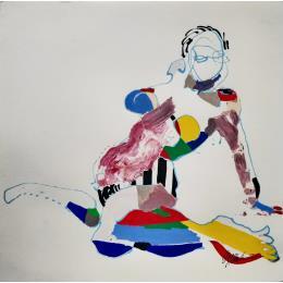 Pintura 4744 por Cressanne | Pintura Raw art Acrylic Nude