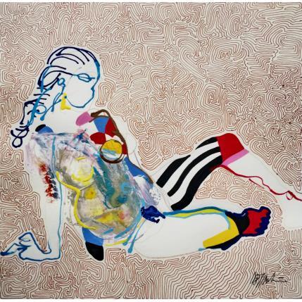 Gemälde 4637 von Cressanne | Gemälde Art brut Acryl Akt