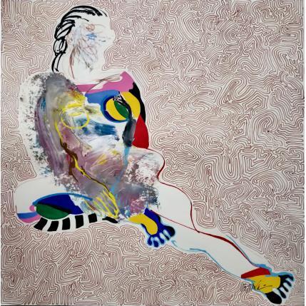 Gemälde 4810 von Cressanne | Gemälde Art brut Acryl Akt