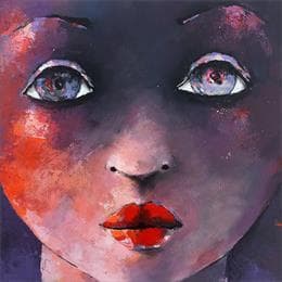 Gemälde PM.21 von Abiy | Gemälde Naive Kunst Öl Porträt