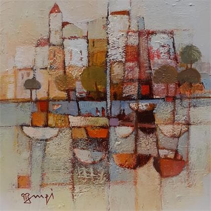 Pintura MARINE ROUGE por Burgi Roger | Pintura Figurative Acrylic Landscapes, Marine, Pop icons