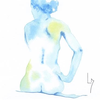 Peinture NF110 par Loussouarn Michèle | Tableau Figuratif Aquarelle Nu