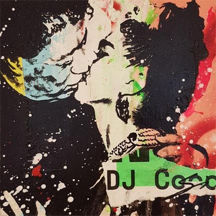 Peinture Kiss me and forget par Mestres Sergi | Tableau Pop-art Graffiti Icones Pop