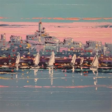 Painting Matin dans la rade by Corbière Liisa | Painting Figurative Oil Marine