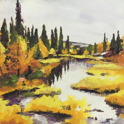 Peinture Automne 2020 par Chen Xi | Tableau Figuratif Huile Paysages