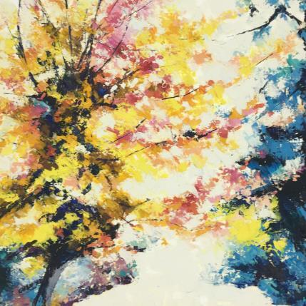 Peinture Arbre en plein couleurs par Chen Xi | Tableau Figuratif Huile icones Pop, Portraits