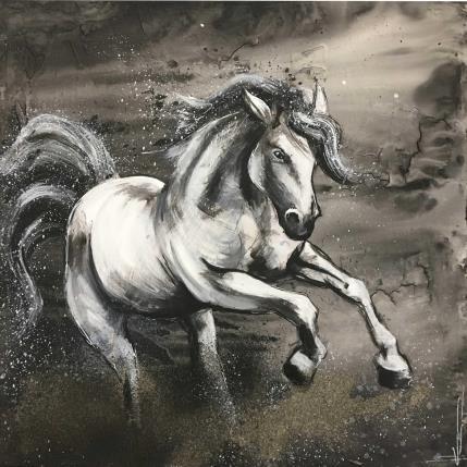 Peinture Au galop par Locoge Alice | Tableau Figuratif Acrylique Animaux