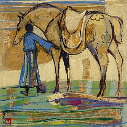 Peinture Un momento de paix par Machi | Tableau Figuratif Acrylique, Encre, Huile Icones Pop