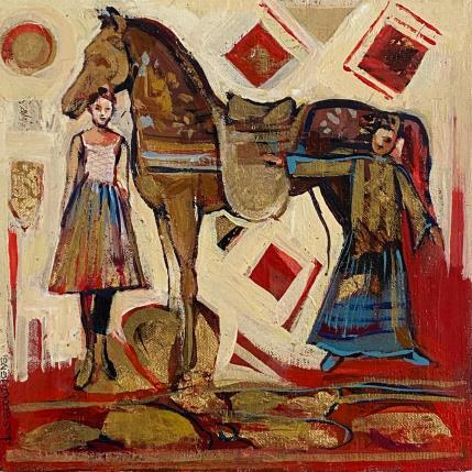 Peinture De différentes cultures par Machi | Tableau Figuratif Acrylique, Encre, Huile Icones Pop