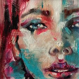 Peinture Rose par Abbondanzia Monica | Tableau Figuratif Acrylique Portraits