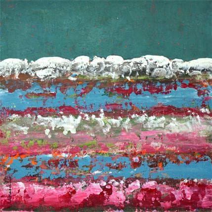 Peinture T389 par Moracchini Laurence | Tableau Abstrait Acrylique Minimaliste