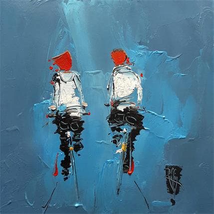 Painting Douce rencontre by Raffin Christian | Painting Figurative Oil Life style