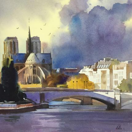 Peinture ST 02 par Khodakivskyi Vasily | Tableau Figuratif Aquarelle Urbain