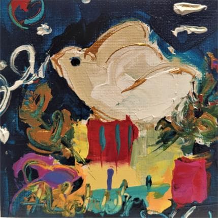 Peinture PAIX par Bastide d´Izard Armelle | Tableau Abstrait Acrylique Animaux