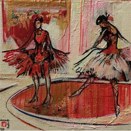 Peinture La danse par Baubeau de Secondigné Marcela | Tableau Figuratif Huile scènes de vie