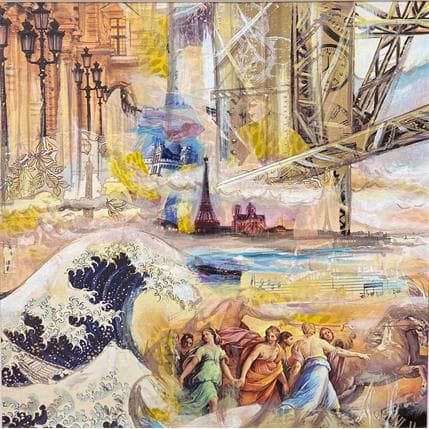 Peinture En harmonie par Aud C | Tableau Figuratif Scènes de vie, Urbain