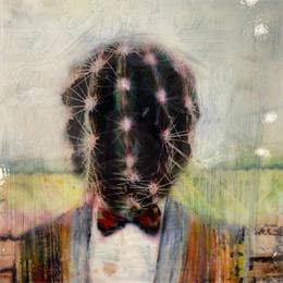 Peinture Pensar y pinchar par Bofill Laura | Tableau Figuratif Acrylique Portraits