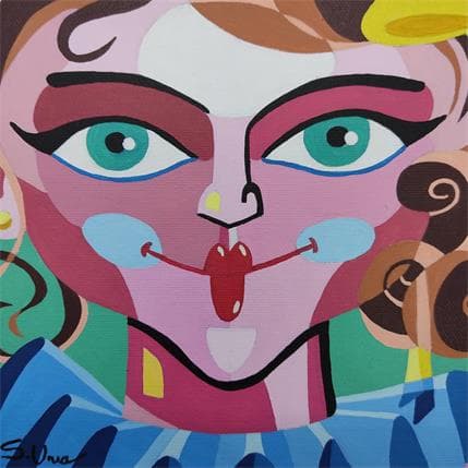 Peinture HAPPY par S.Uria | Tableau Figuratif Acrylique Portraits