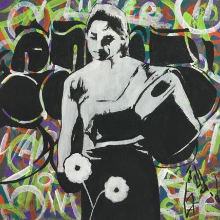 Peinture Two flowers par Di Vicino Gaudio Alessandro | Tableau Street Art Acrylique, Graffiti scènes de vie