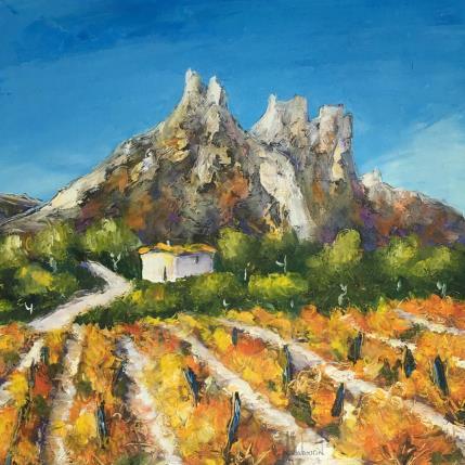 Peinture VIGNES EN GIGONDAS par Sabourin Nathalie | Tableau Figuratif Huile Icones Pop, Portraits