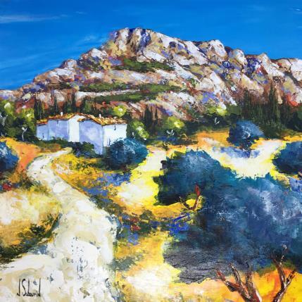 Peinture LES OLIVIERS DE LA SAINTE VICTOIRE par Sabourin Nathalie | Tableau  Huile